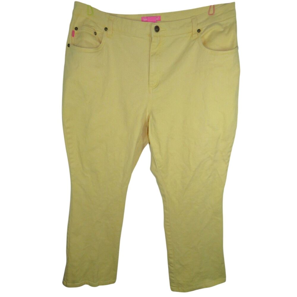 Woman Within Women's Yellow Jeans Plus Size 18W